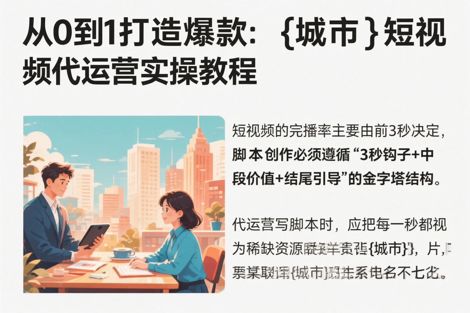 从0到1打造爆款:山南短视频代运营实操教程