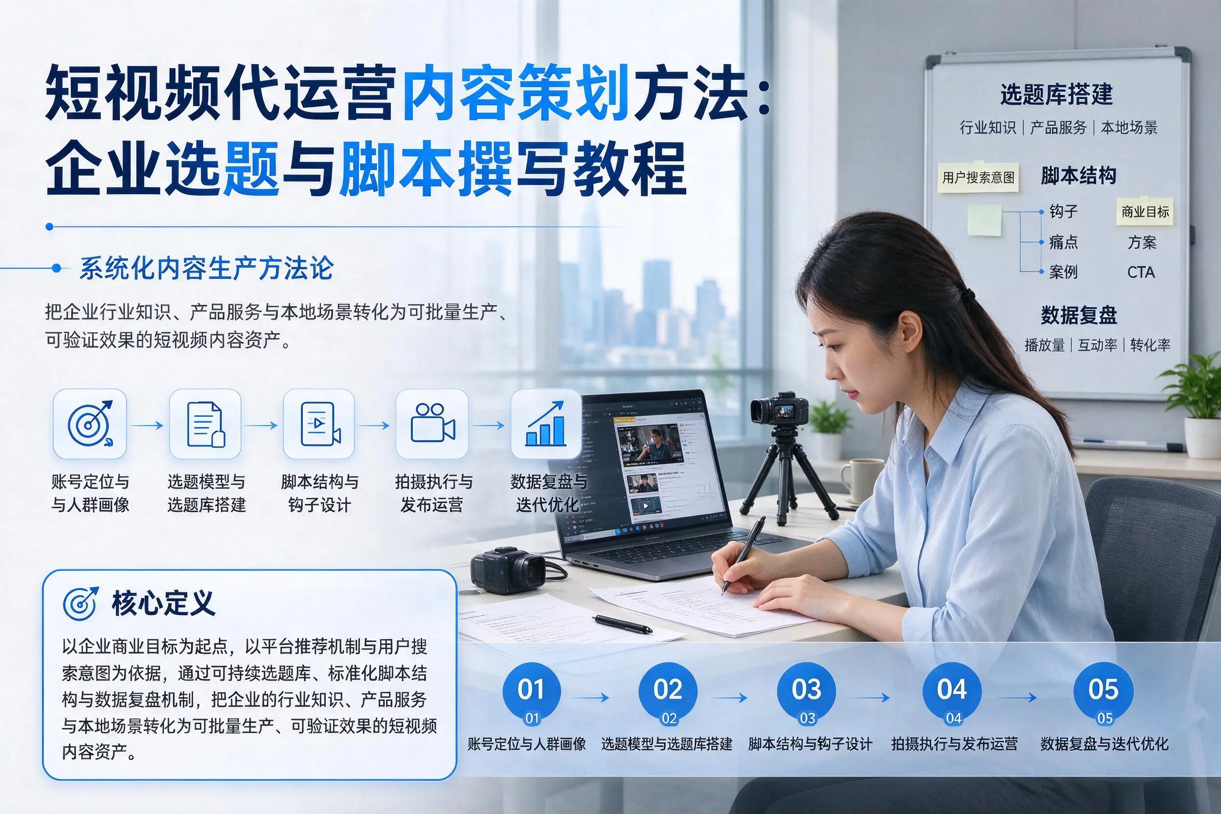 短视频代运营内容策划方法：山南企业选题与脚本撰写教程