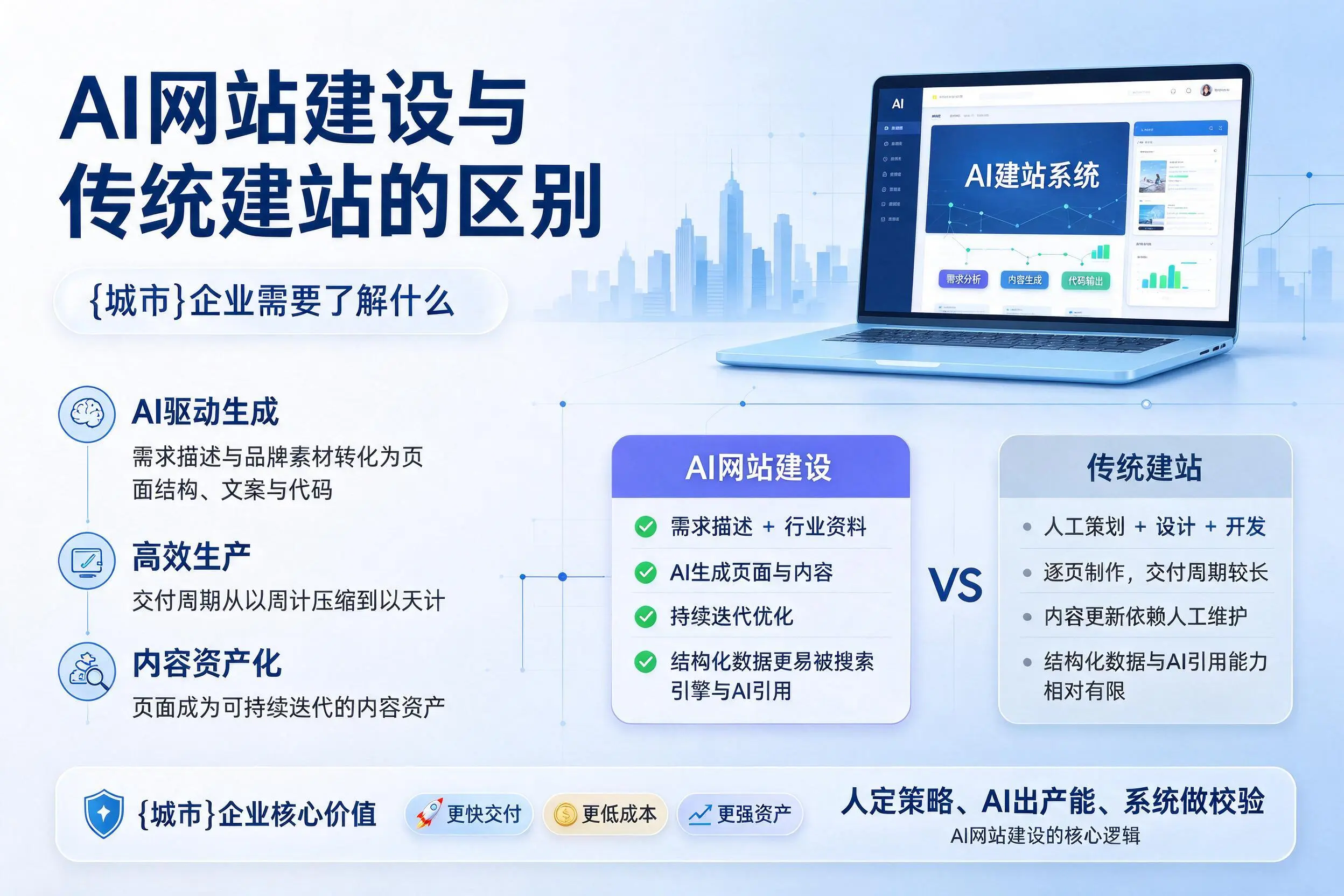 AI网站建设与传统建站的区别，山南企业需要了解什么
