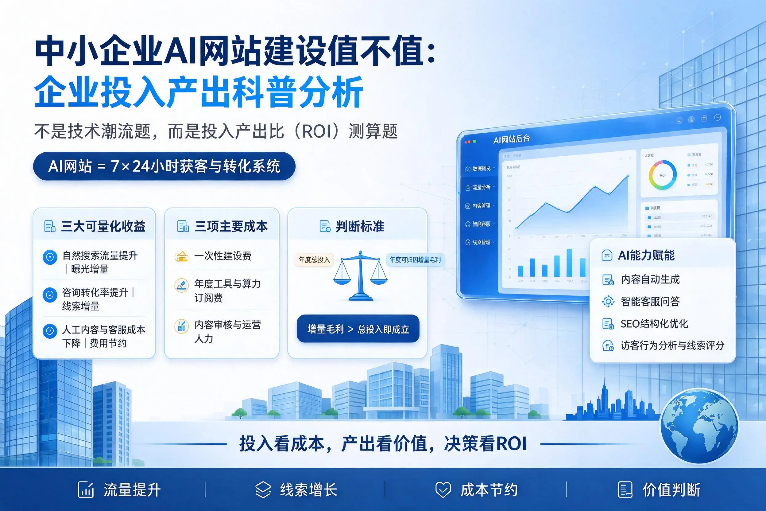 中小企业AI网站建设值不值：山南企业投入产出科普分析