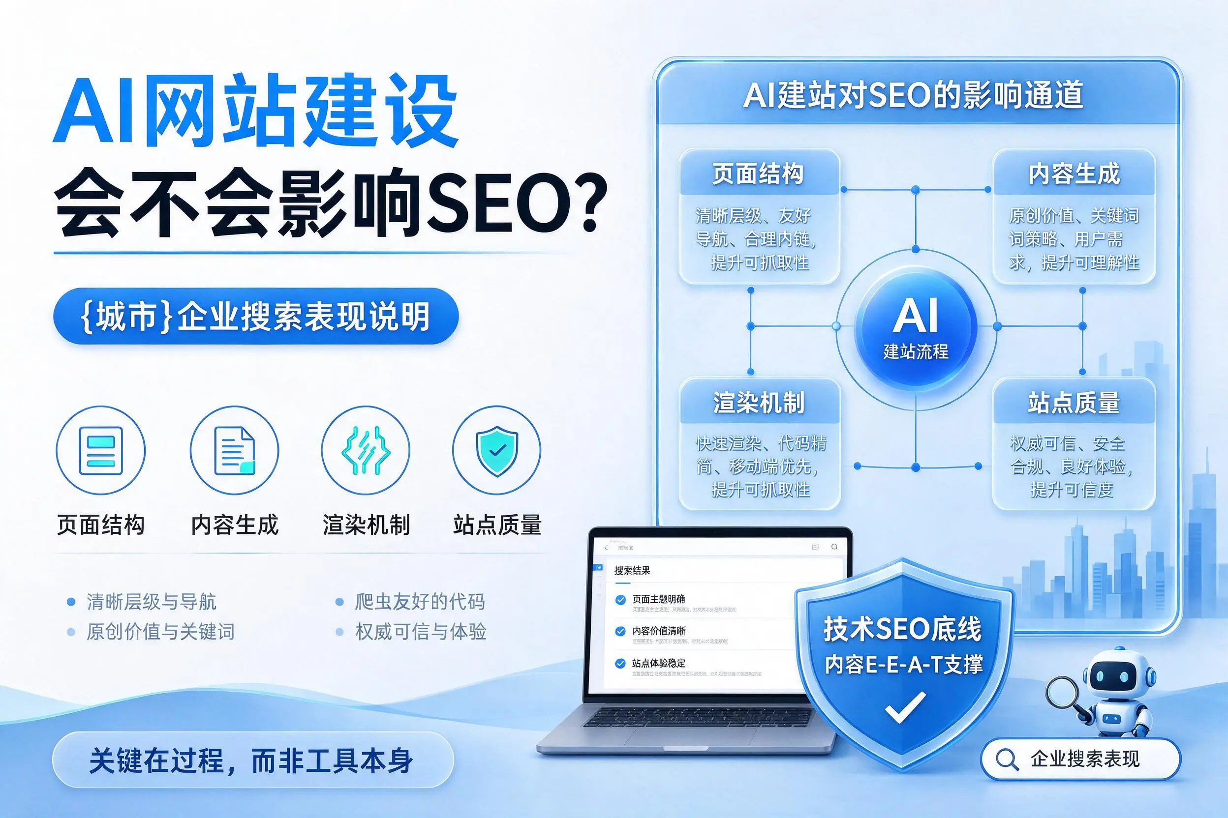 AI网站建设会不会影响SEO？山南企业搜索表现说明