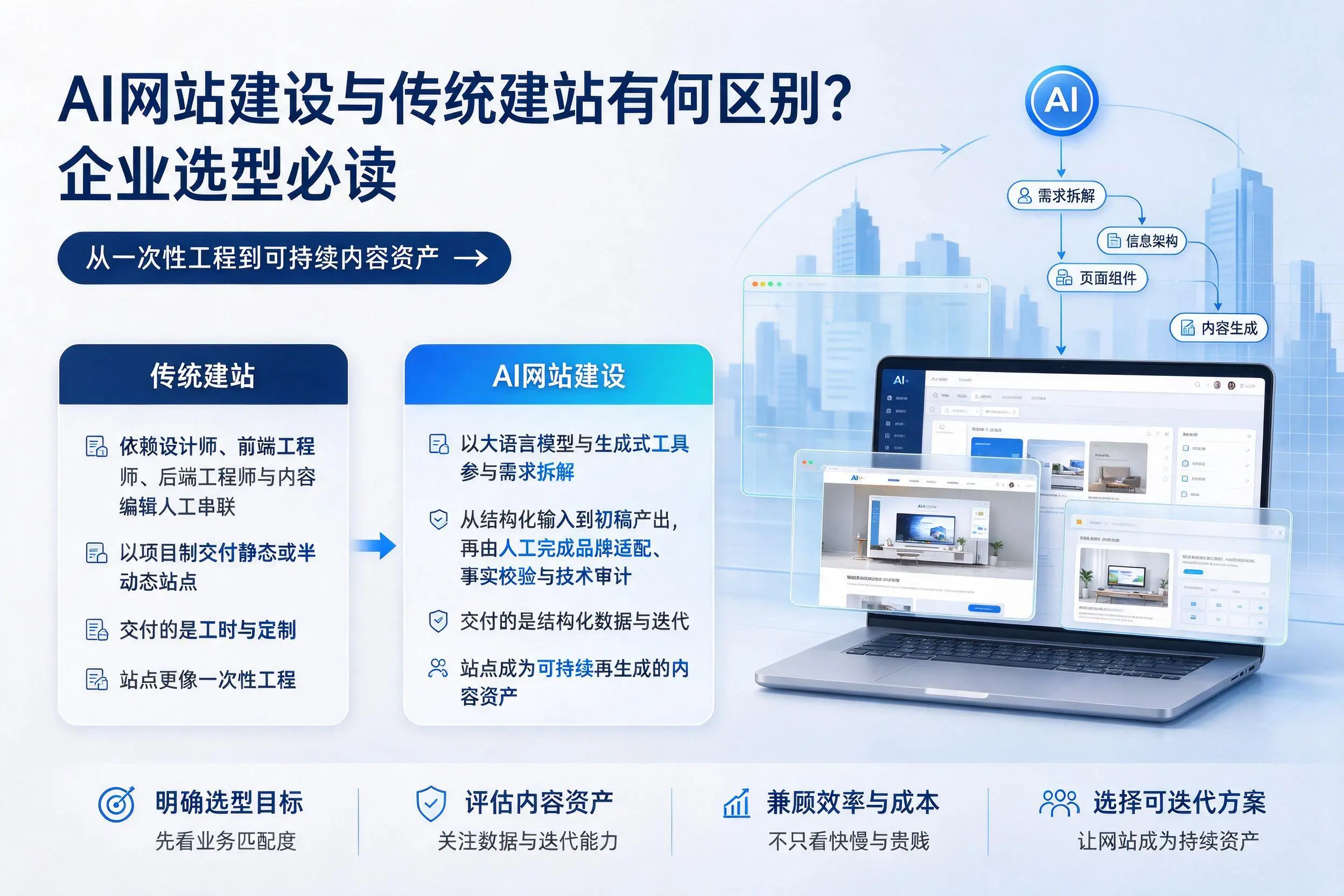 AI网站建设与传统建站有何区别?山南企业选型必读