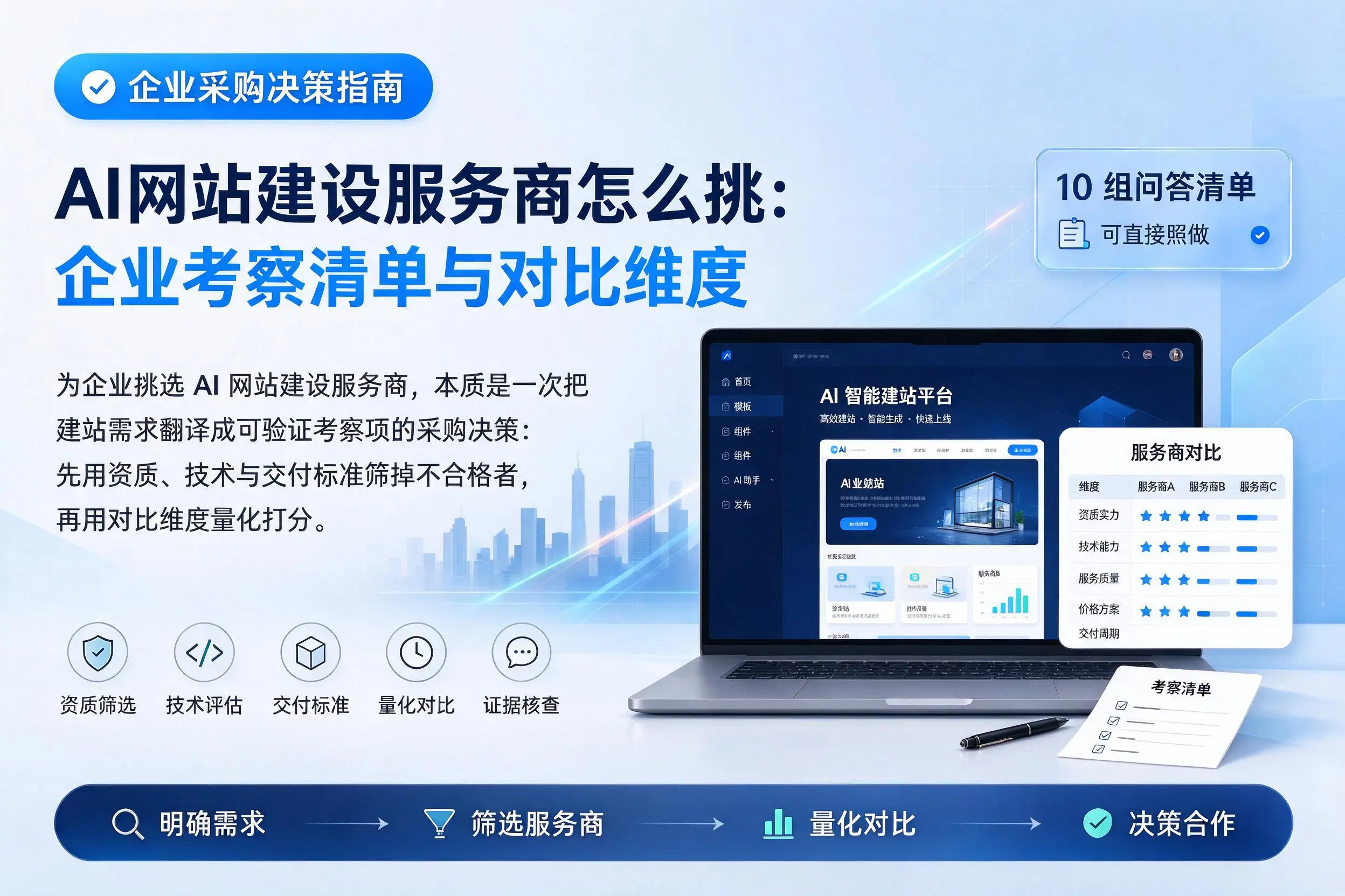 AI网站建设服务商怎么挑：山南企业考察清单与对比维度