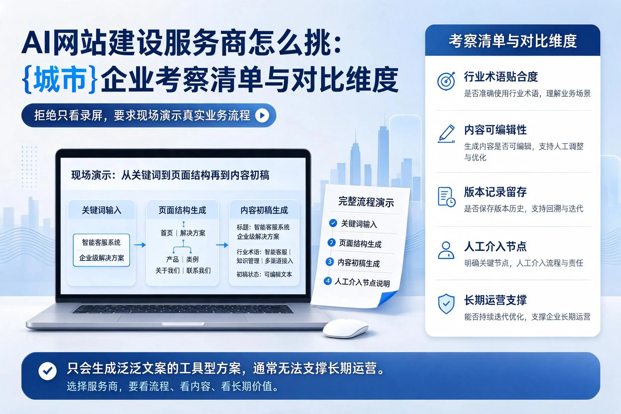 AI网站建设服务商怎么挑：山南企业考察清单与对比维度