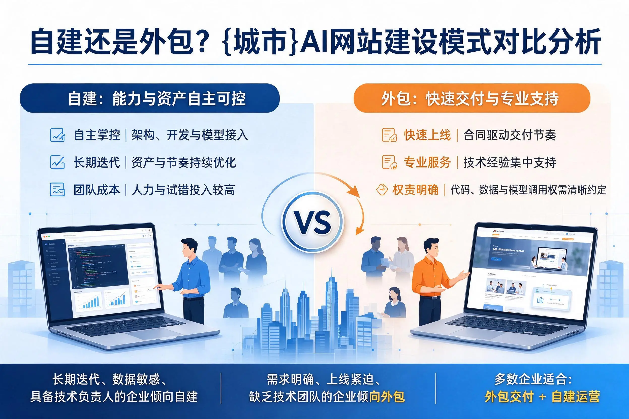 自建还是外包?山南AI网站建设模式对比分析