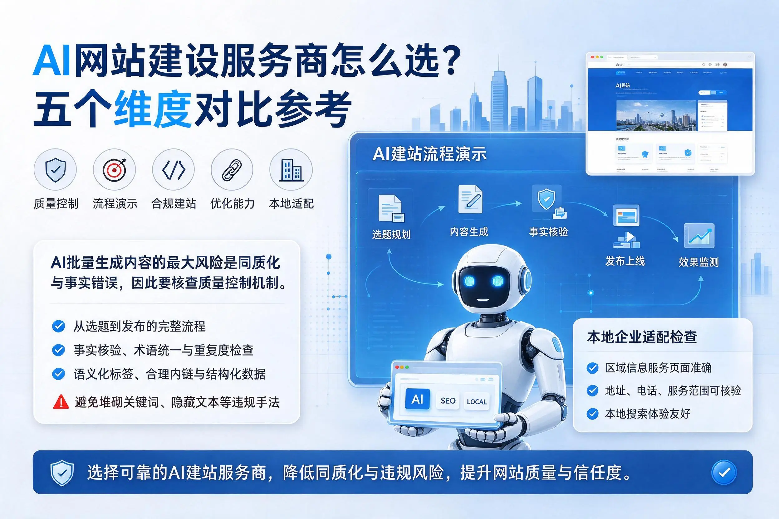 山南AI网站建设服务商怎么选？五个维度对比参考