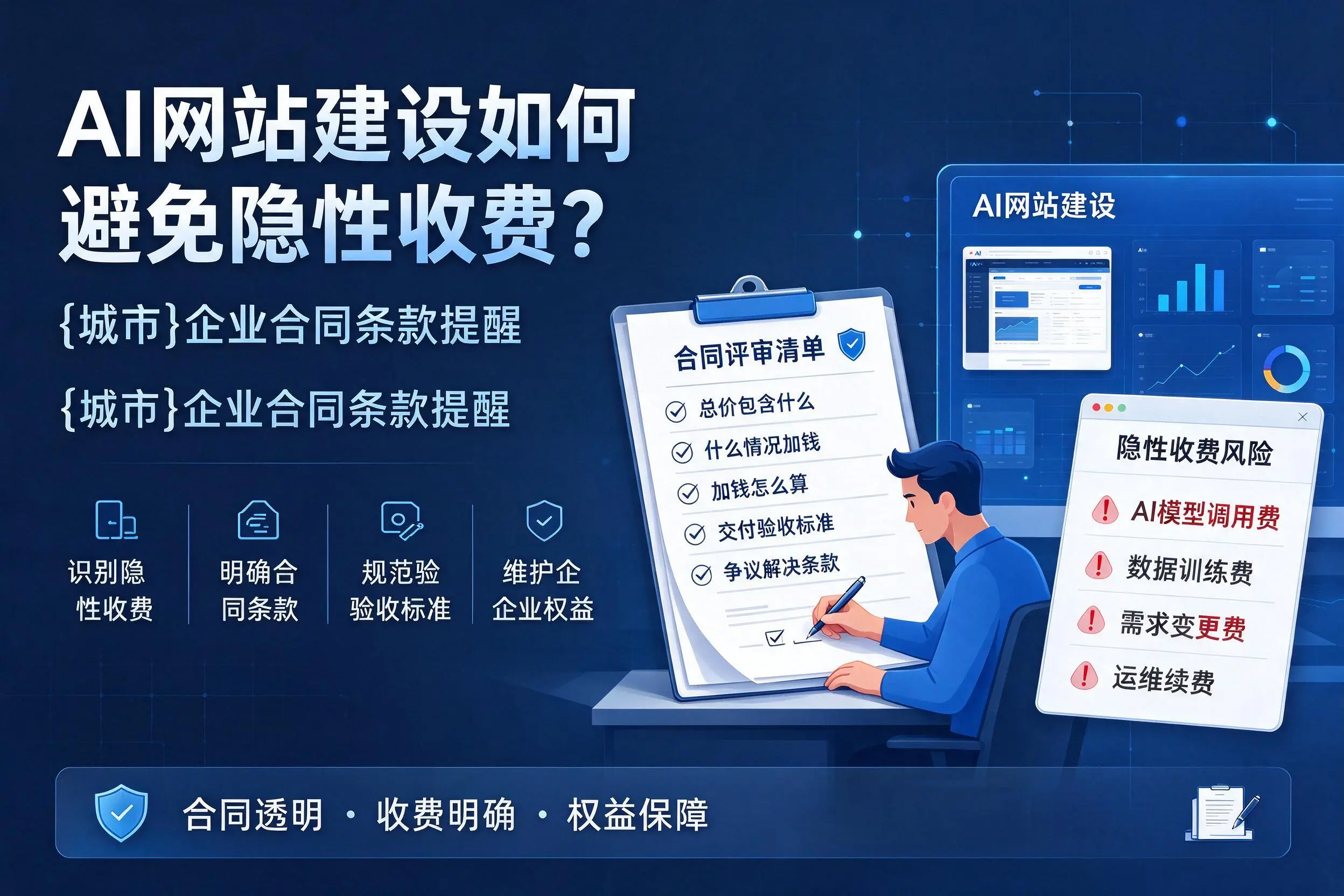 AI网站建设如何避免隐性收费?山南企业合同条款提醒