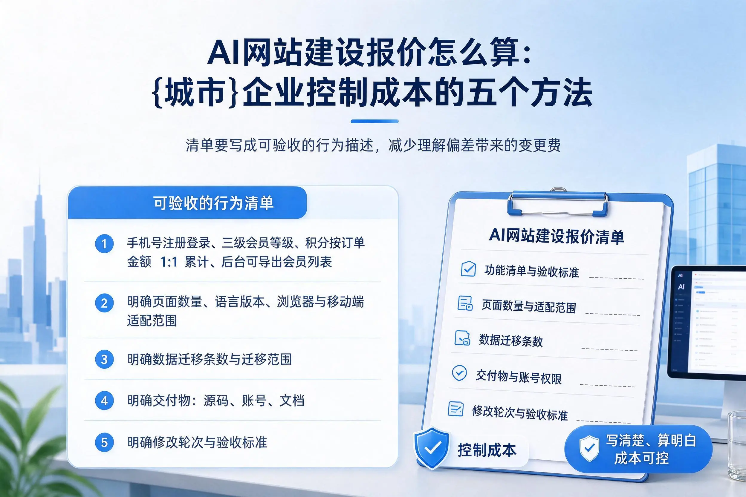 AI网站建设报价怎么算：山南企业控制成本的五个方法